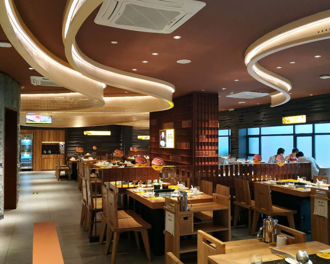 河北邯鄲市叢臺區(qū)環(huán)球巴奴毛肚火鍋店空調(diào)安裝工程